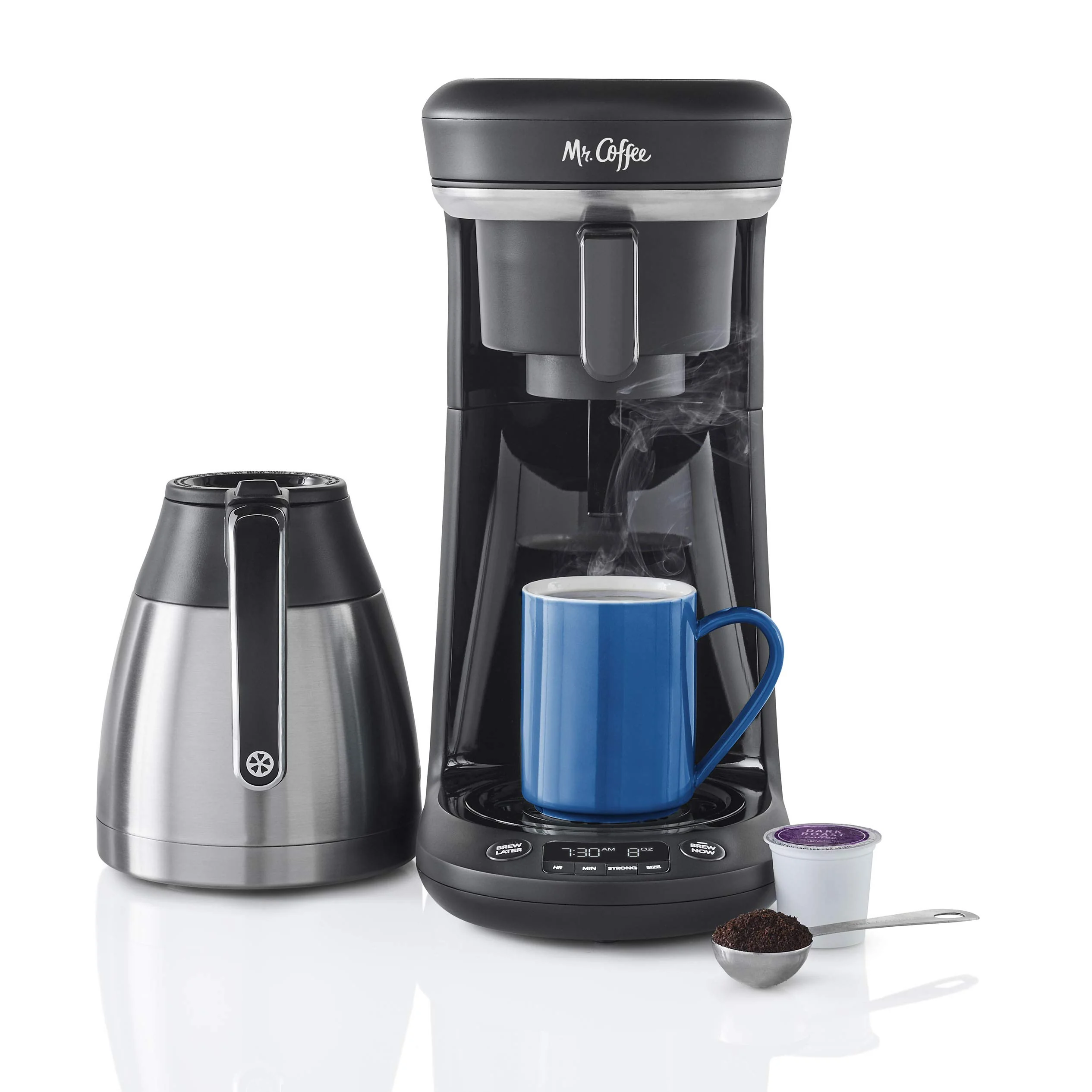 Mr. Coffee Coffee Maker, Programmable Coffee Machine for Single Serve or Carafe Coffee, 10 Cups, Black product image