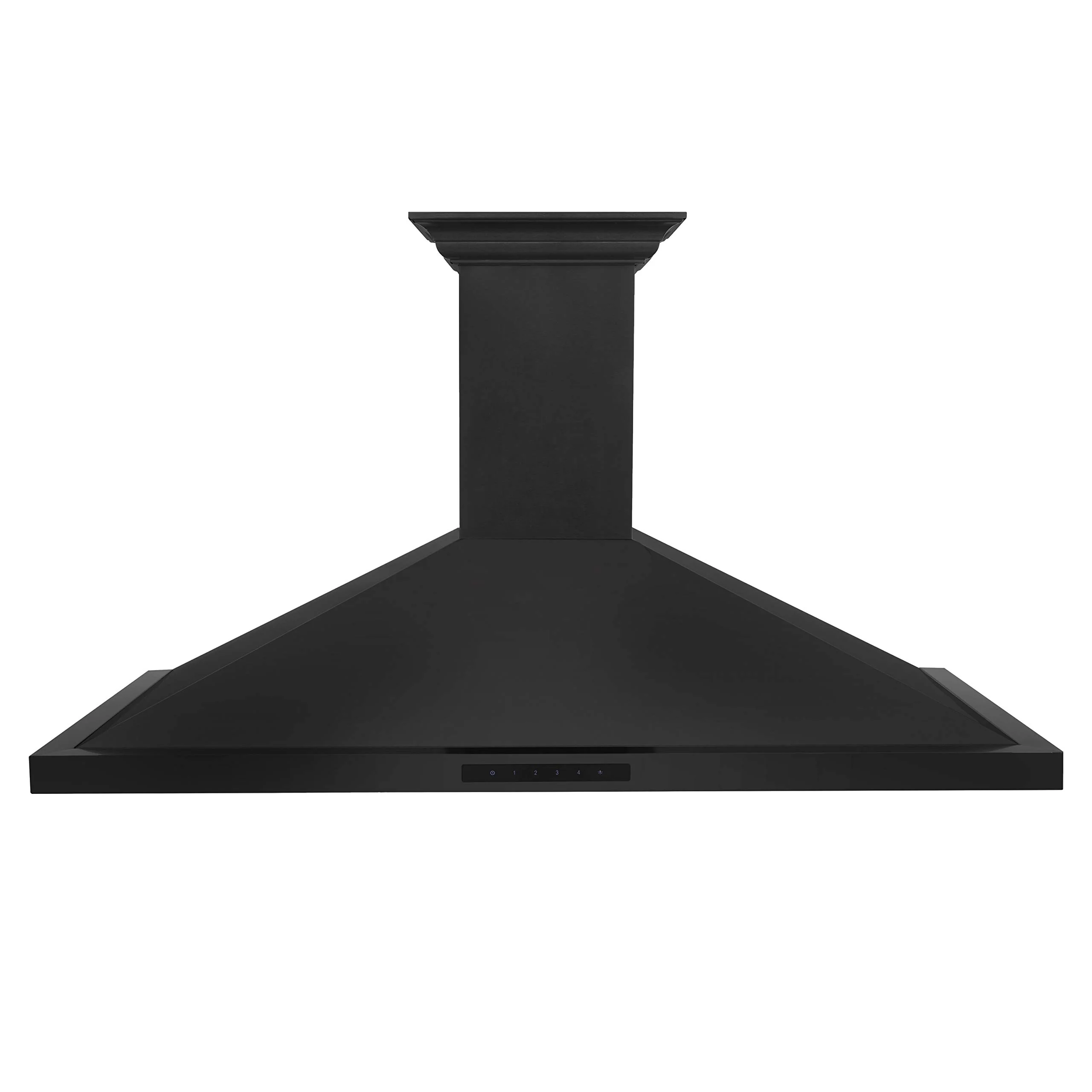 ZLINE 48 in. Convertible Vent Wall Mount Range Hood in Black Stainless Steel with Crown Molding BSKBNCRN-48 product image