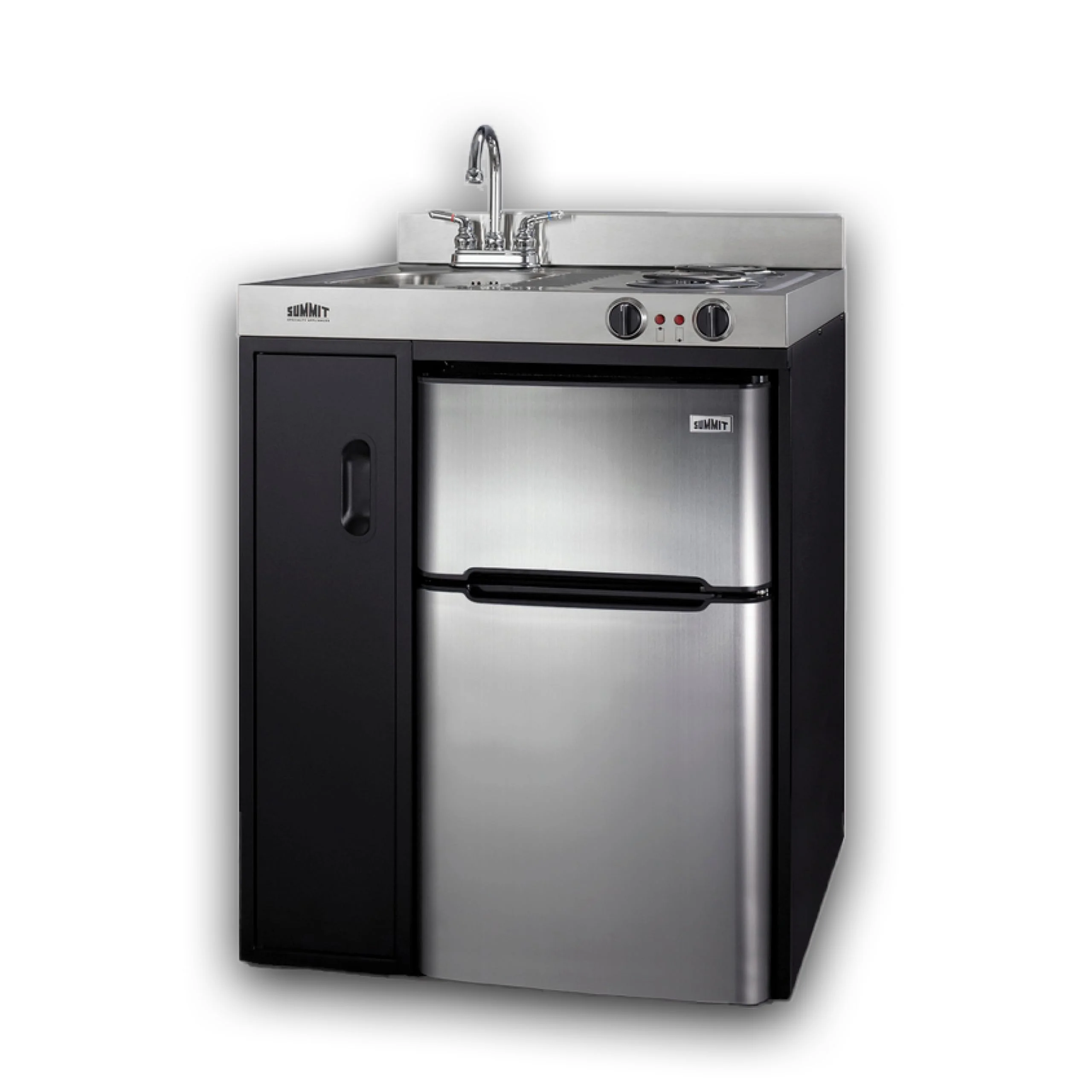 Summit 30" Wide All-In-One Kitchenette with Integrated Cooking.