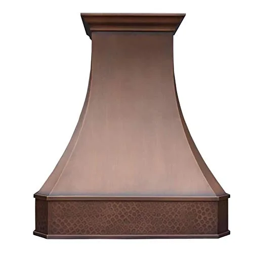 CUSTOM - H3 Hand Hammered Copper Range Hood + Hood Extension product image