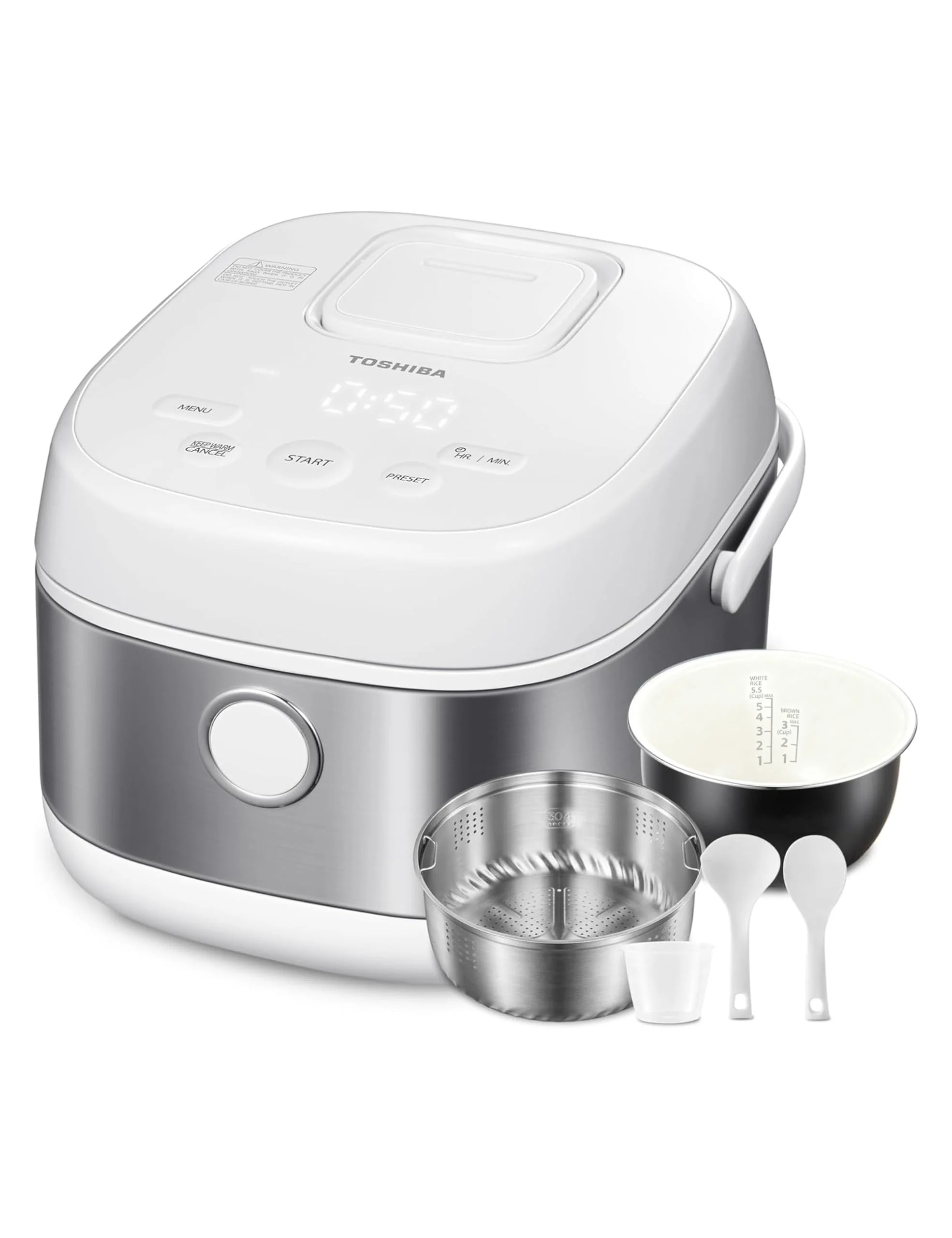 TOSHIBA Induction Heating Rice Cooker - Digital Steamer with.
