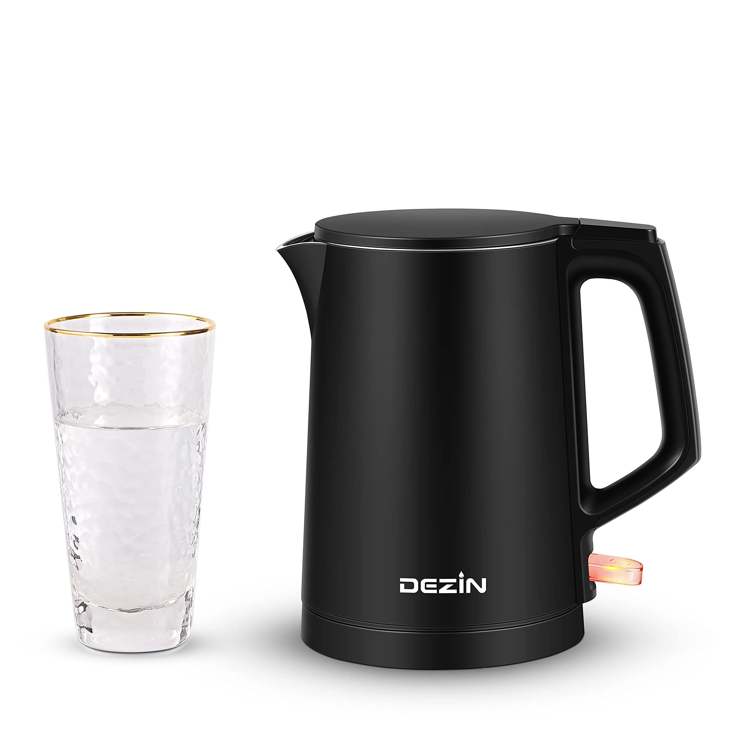 Dezin 0.8L Electric Kettle, Small Electric Kettle with Double Wall Construction, 304 Stainless Steel Electric Tea Kettle for Business Trip, Portable Travel Kettle with Auto Shut-Off Without Cup product image