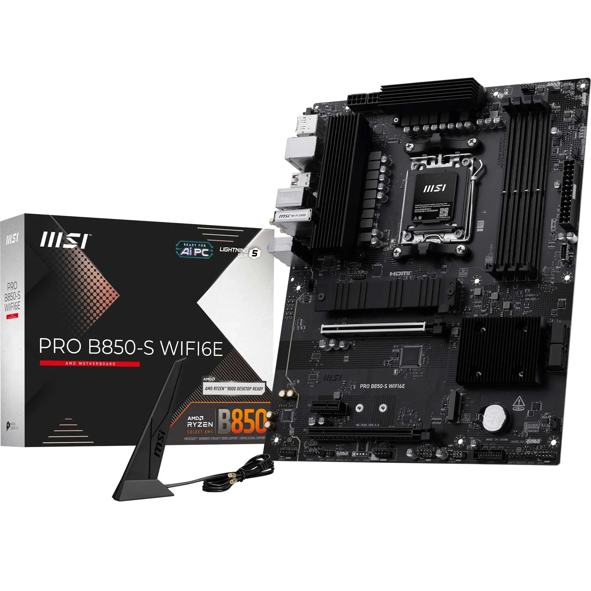 MSI PRO B850-S WIFI6E ATX Motherboard for AMD Ryzen Processors
