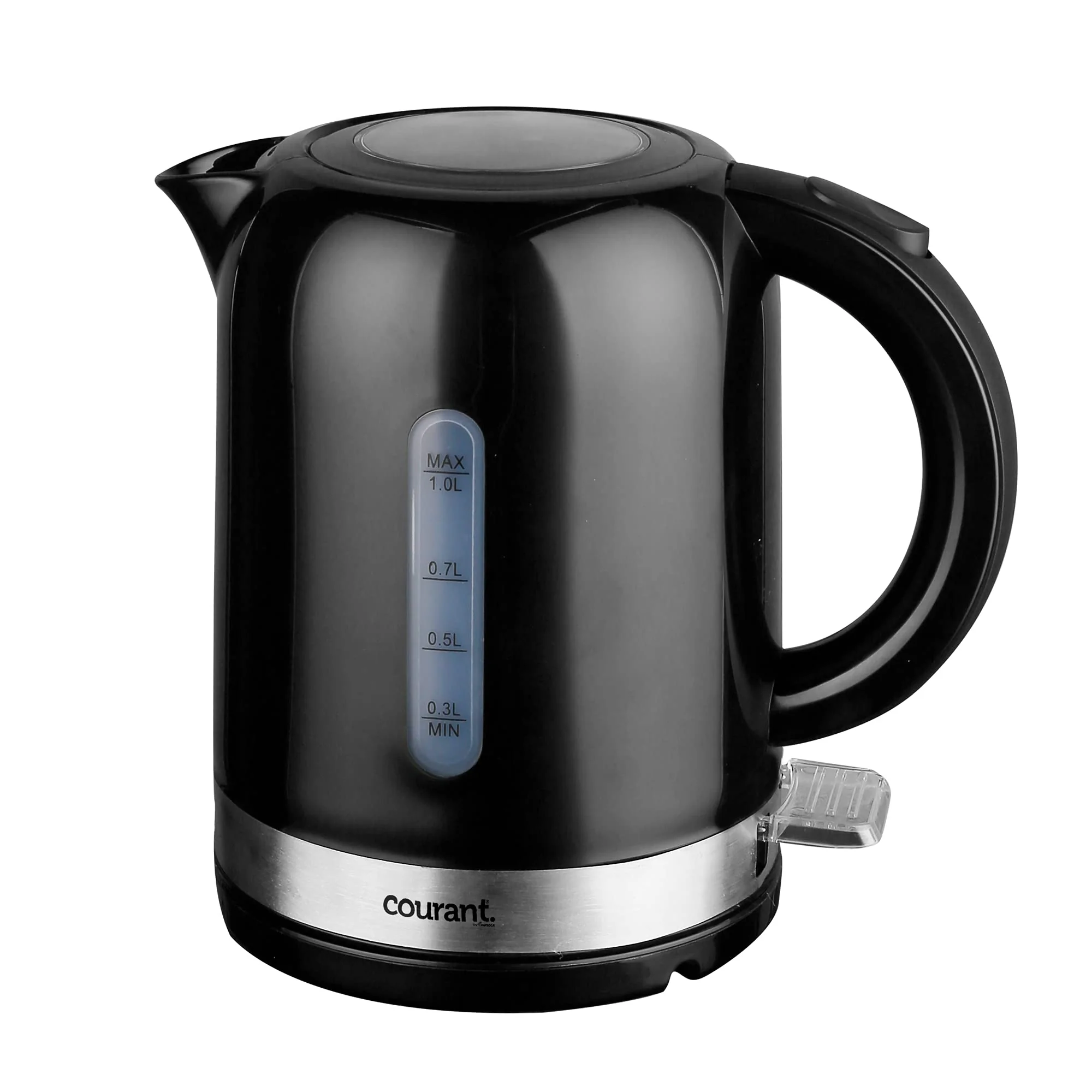 Courant 1-Liter Electric Kettle Cordless with LED Light, 1000W Power, Automatic Safety Shut-Off, Perfect for Tea/Coffee/Hot Chocolate/Soup/Hot Water, Black Color product image
