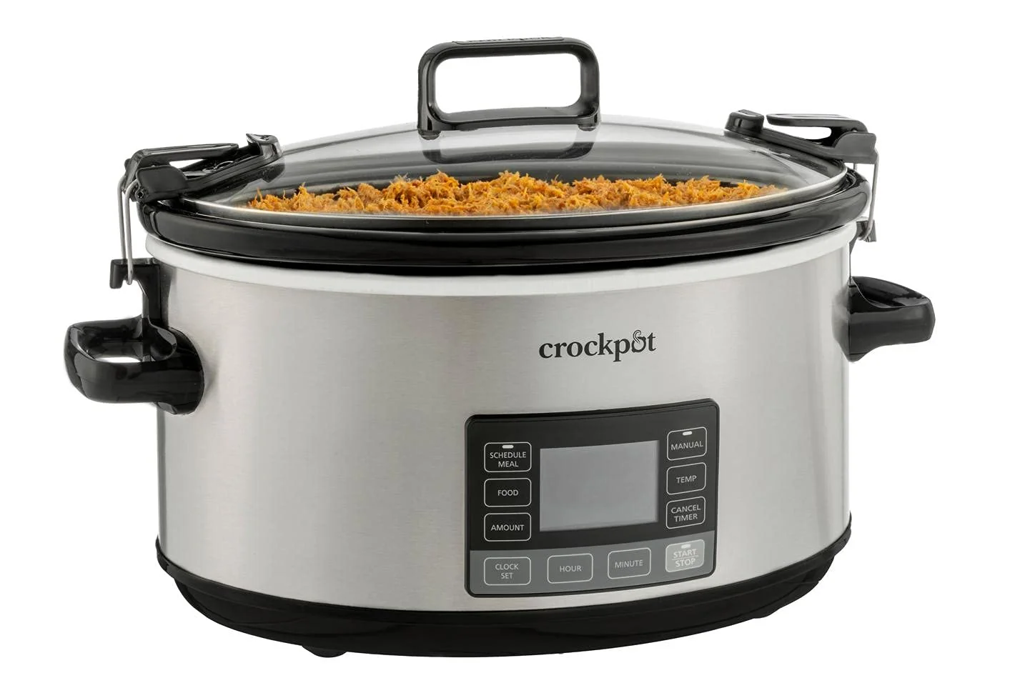 Crock-Pot 7-Quart Slow Cooker, Portable Programmable with Timer, Locking Lid, Stainless Steel; an Essential Kitchen Appliance, Perfect for Families and Gatherings product image