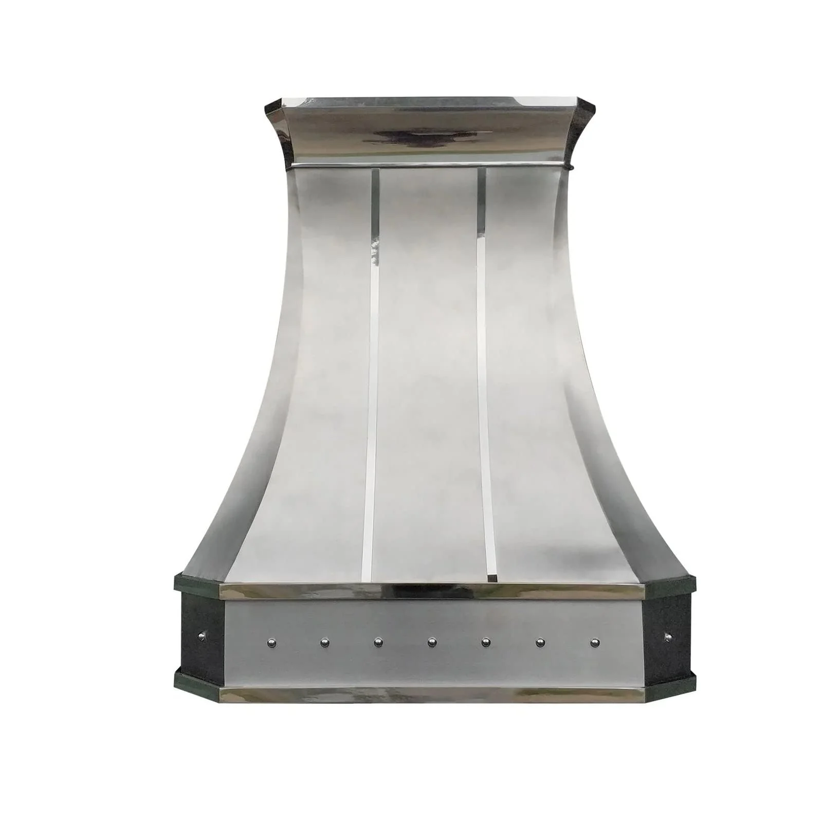 SINDA Handmade Brushed Stainless Steel Range Hood Cover, w/Commercial Grade Stainless Steel Vent, Includes Fan Motor, Light & Baffle Filter, Elegant Design, SRH3XC-3TRW4248R, 42"W x 48"H, Wall Mount product image