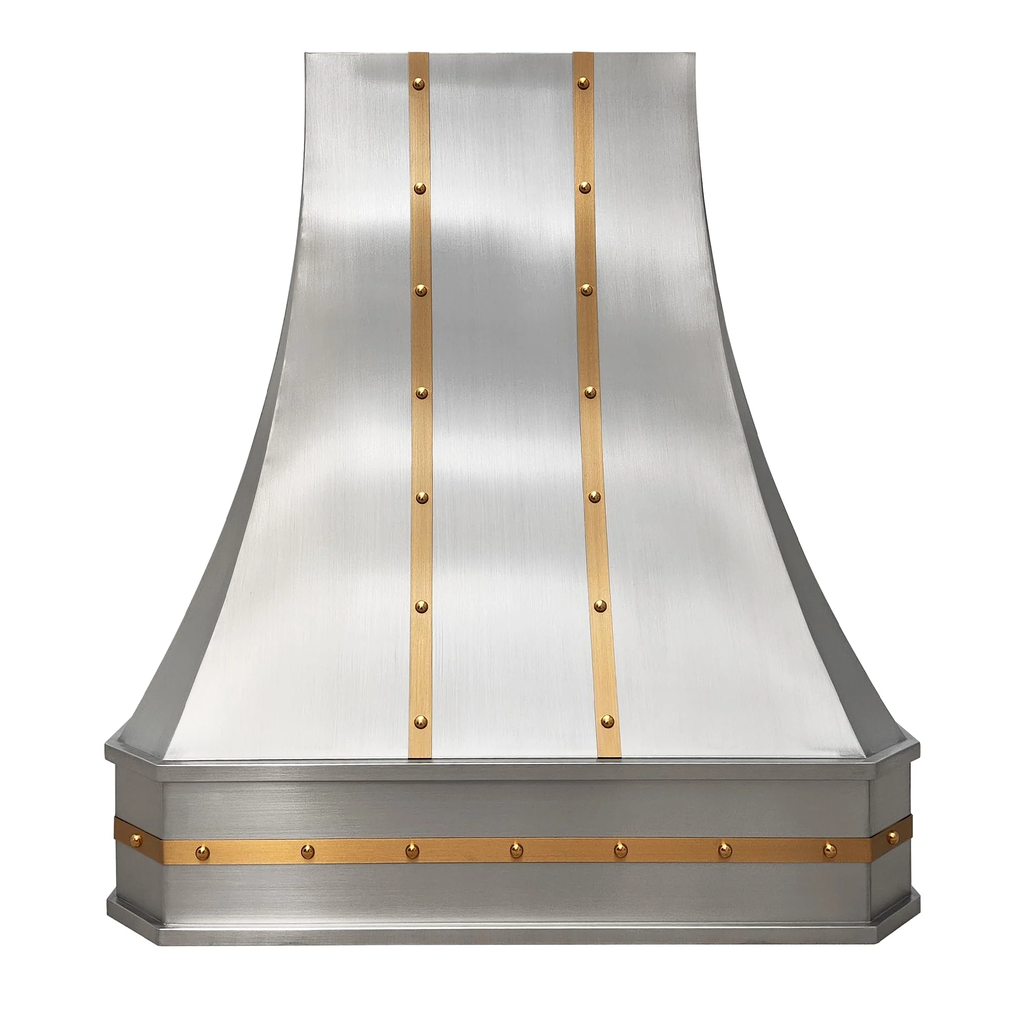 Stainless Steel Range Hood Island Mount 30&rsquo;&rsquo; W,27&rsquo;&rsquo; H, CT Copper Tailor Custom Handmade Metal Kitchen Vent Hood, With 4-Speed Exhaust Fan & LED Light,SH3-2BTR-M product image