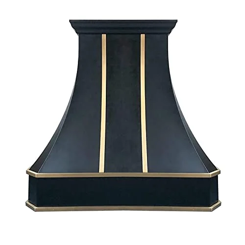 SINDA Stainless Steel Range Hood with Profession Stainless Steel Vent with Liner & Internal Motor, SRH3D-CI4836L, 48"Wx36"H, Island Mount, Black Stainless Steel product image