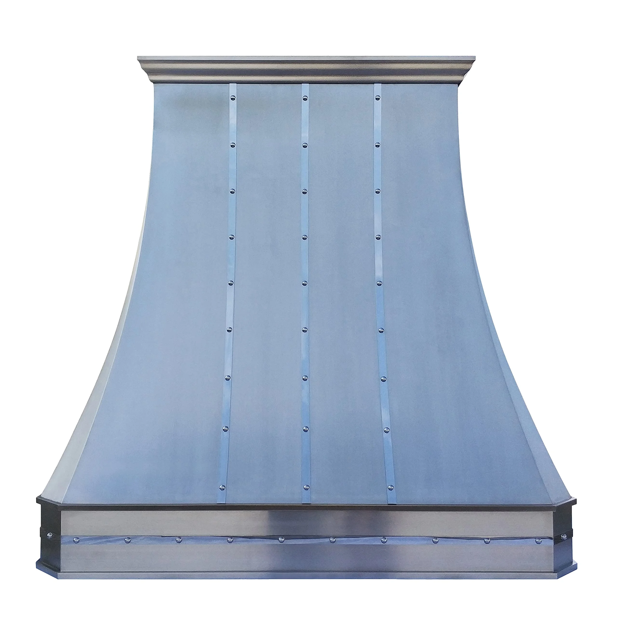 Stainless Steel Range Hood Wall Mount 48’’ W,48’’ H, CT Copper Tailor Custom Handmade Metal Kitchen Vent Hood, With 4-Speed Exhaust Fan & LED Light,SH3-C-3TR-M product image
