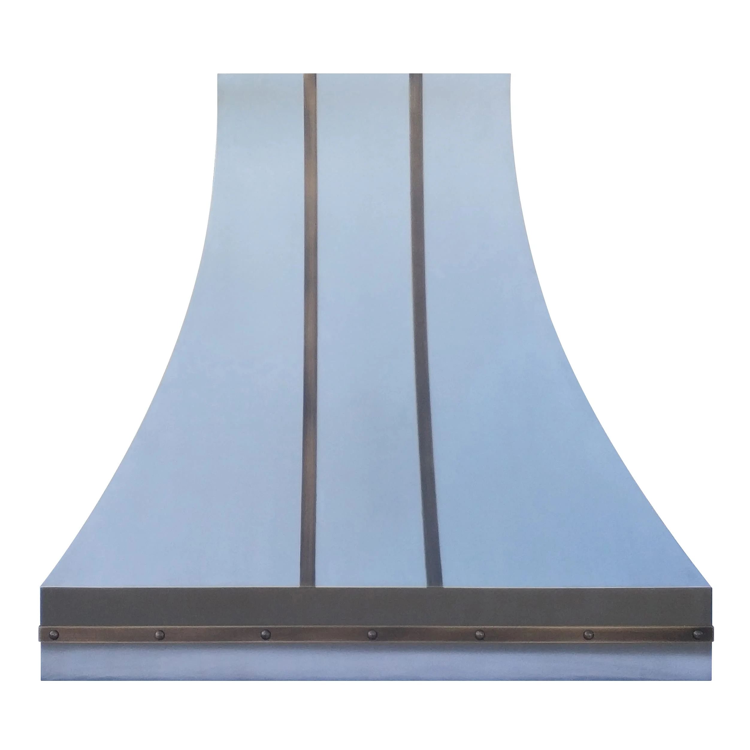 Stainless Steel Range Hood Wall Mount 48’’ W,48’’ H, CT Copper Tailor Custom Handmade Metal Kitchen Vent Hood, With 4-Speed Exhaust Fan & LED Light,SH7-2T-M product image