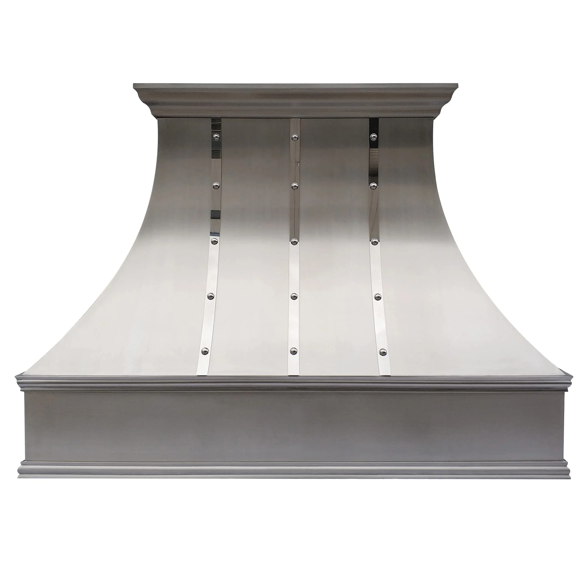 Stainless Steel Range Hood Wall Mount 48’’ W,48’’ H, CT Copper Tailor Custom Handmade Metal Kitchen Vent Hood, With 4-Speed Exhaust Fan & LED Light,SH7-C-3TR product image
