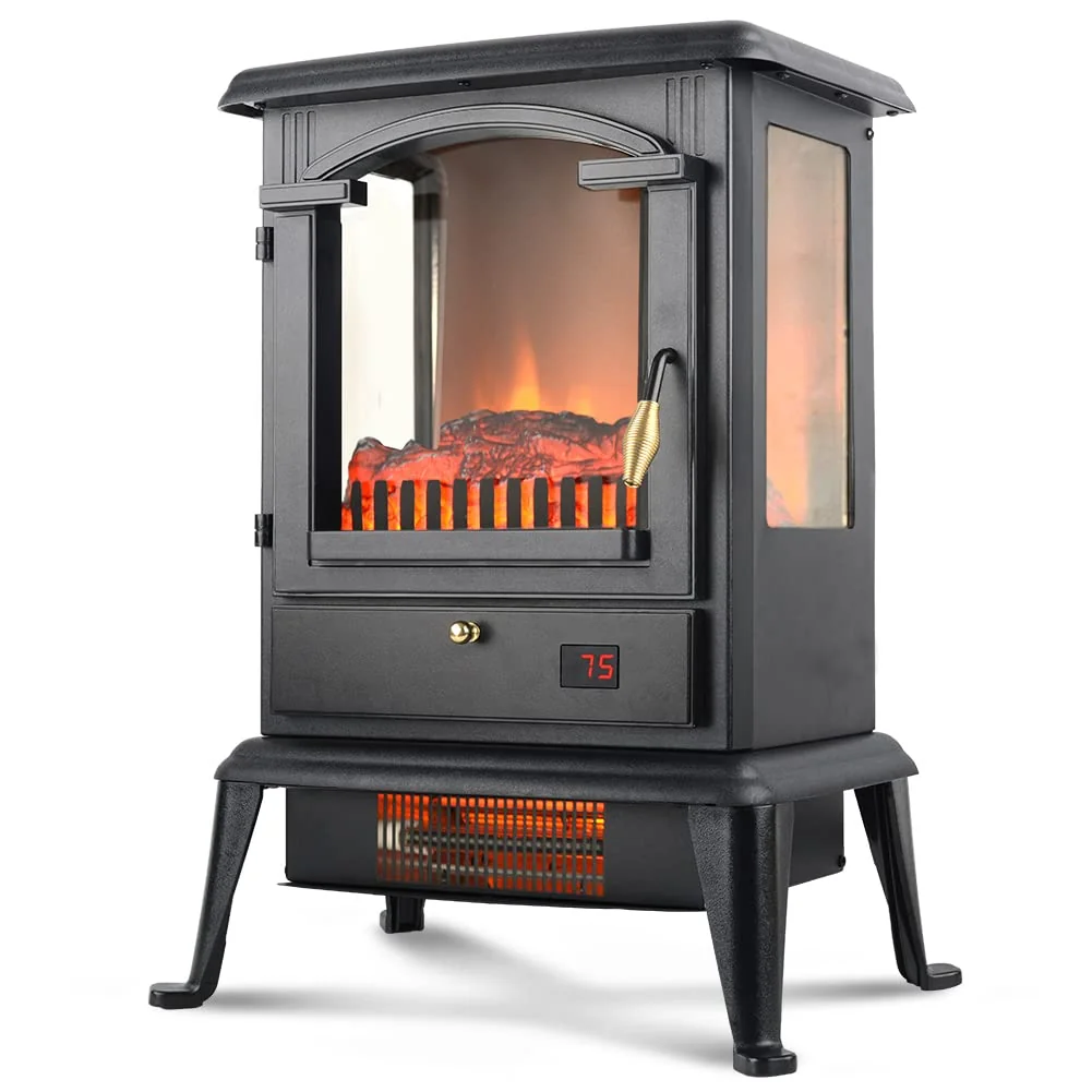 Compact and Stylish Voltorb Freestanding Electric Fireplace.