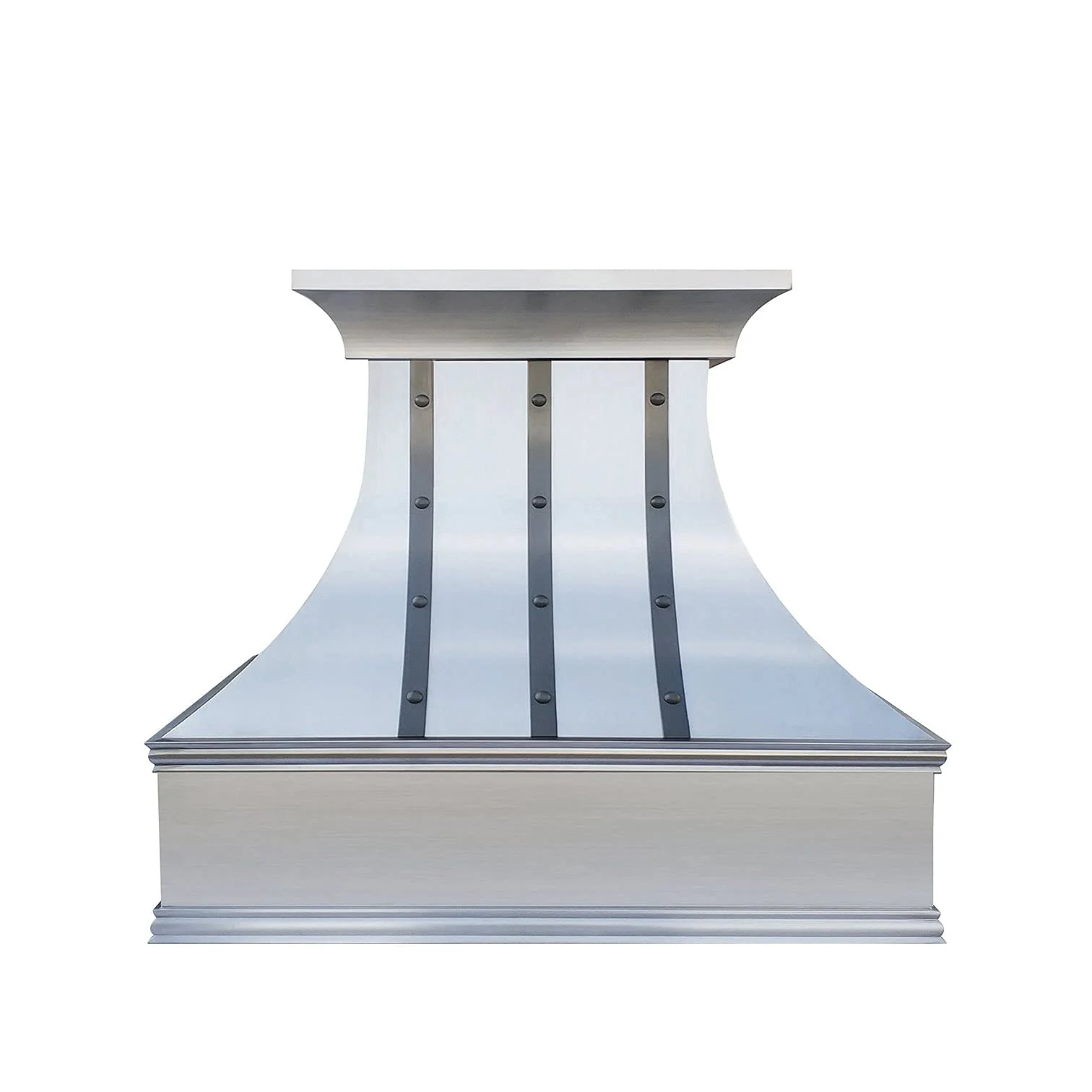 SINDA 16 Gauge Metal Stove Range Handcrafted by Craftsmen, Includes Commercial Grade Hood Vent, Lighting, Fan Motor and Baffle Filter, High CFM, SRH7C-3TRW3642R, 36"Wx42"H, Wall Mount product image