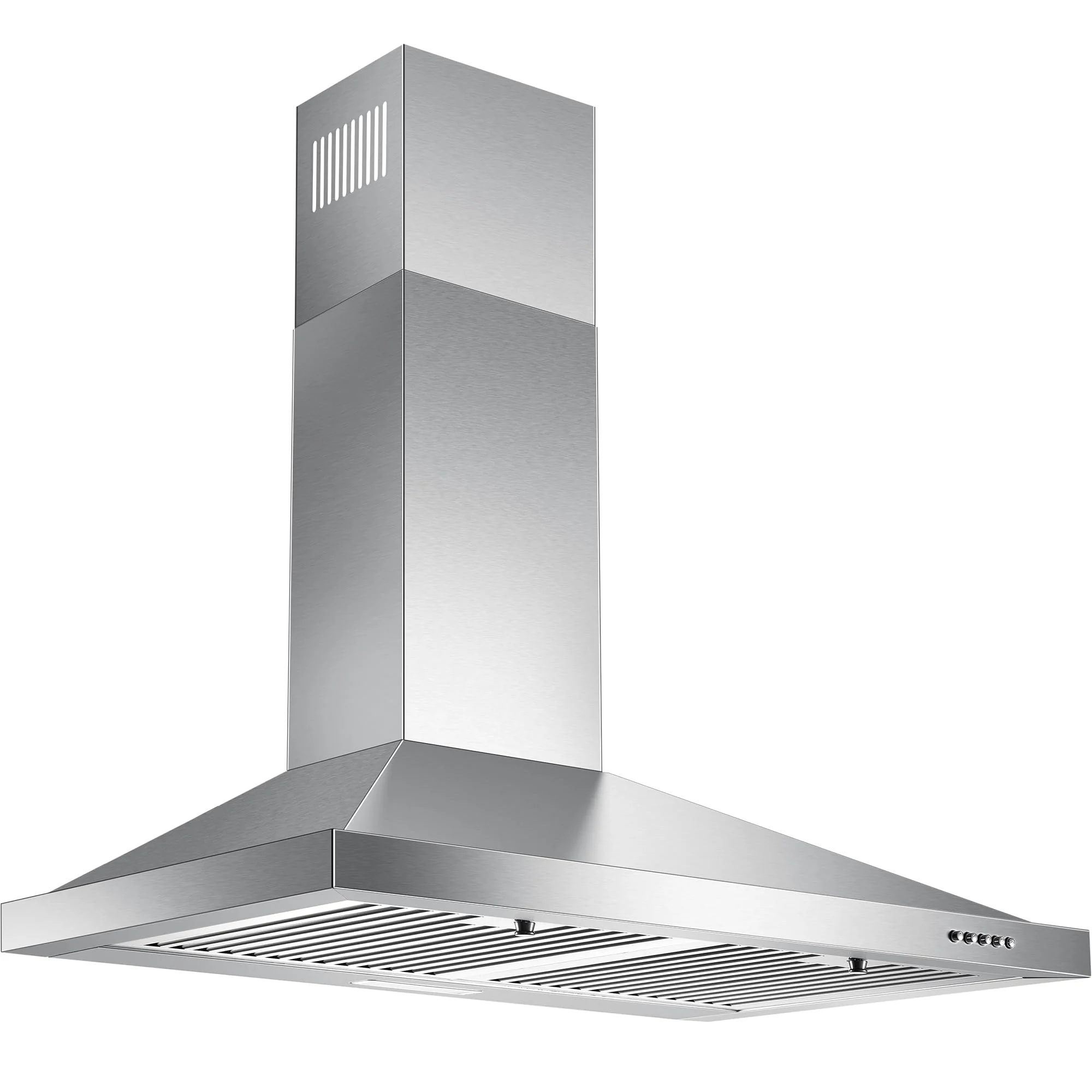 Range Hood 30 inch, Wall Mount Vent Hood in Stainless Steel, Ducted/Ductless Convertible Duct, Kitchen Hood w/Baffle Filters, 3 Speed Fan, Energy Saving LED Light, Push Button Control product image