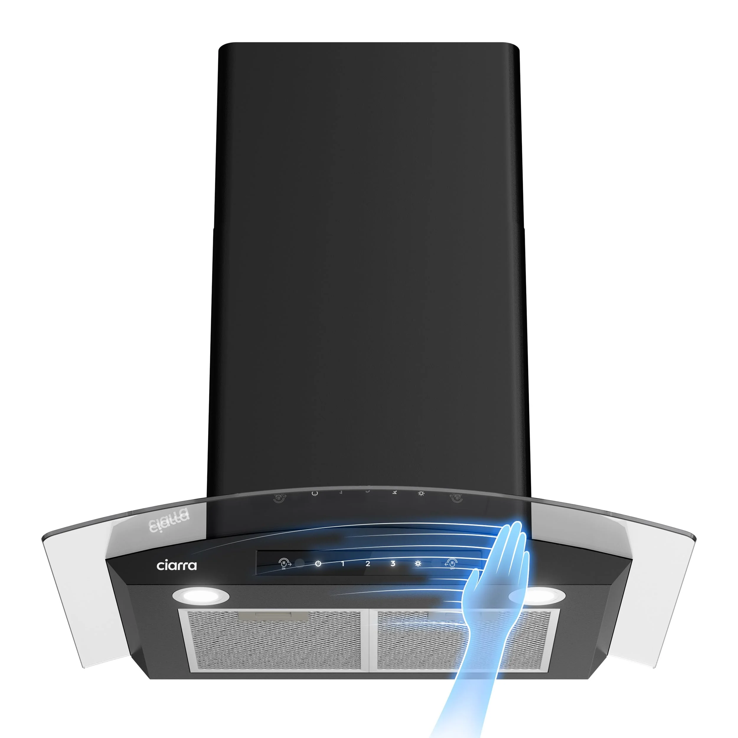 CIARRA Black Range Hood's Efficient Ventilation and Modern Design