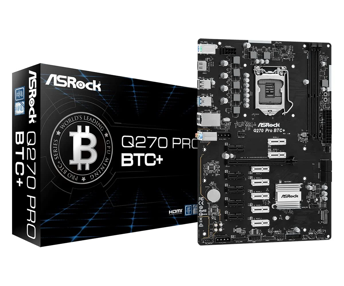 Asrock Q270 PRO BTC+ Mining Board Review