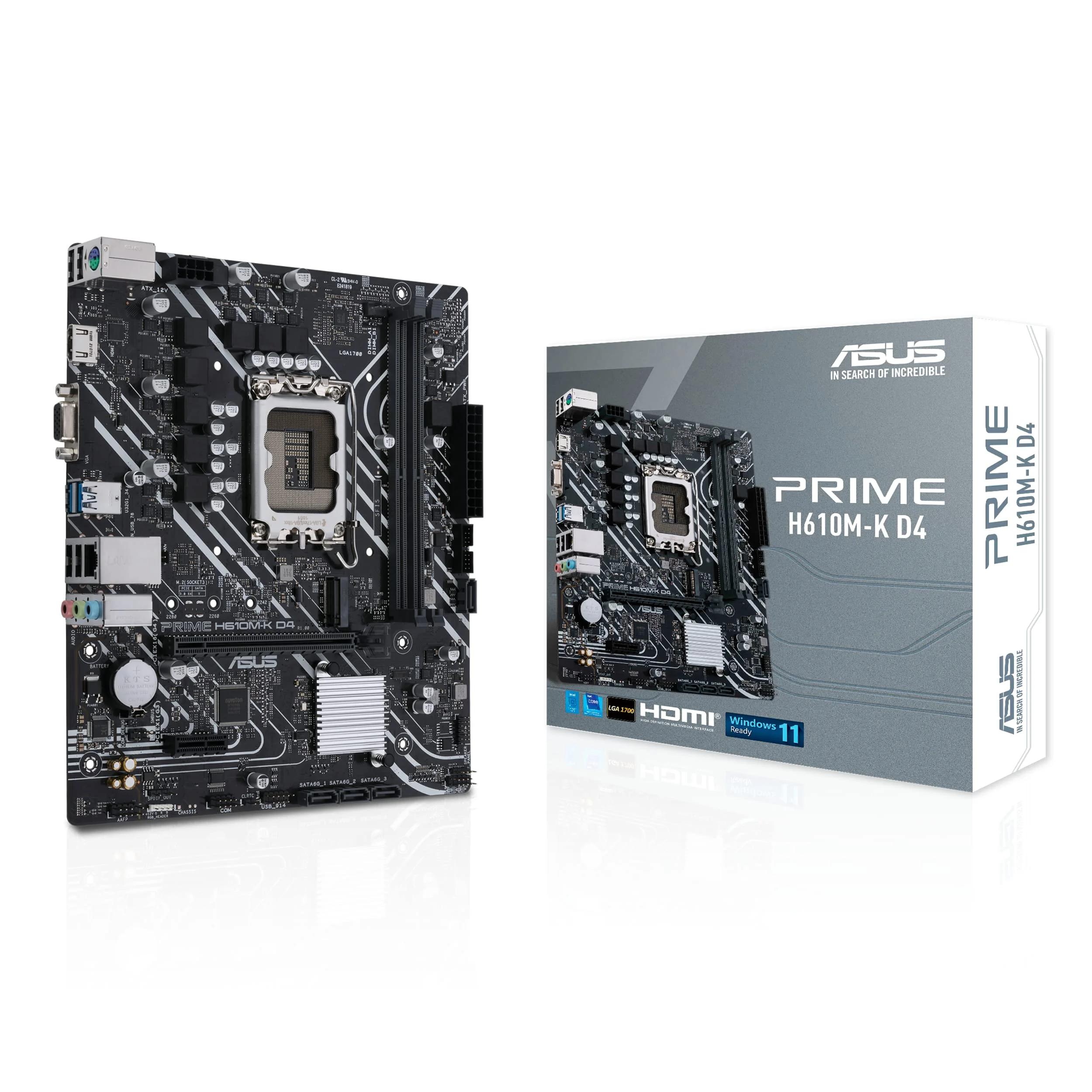 ASUS Prime H610M-K D4 Micro-ATX DDR4 Support