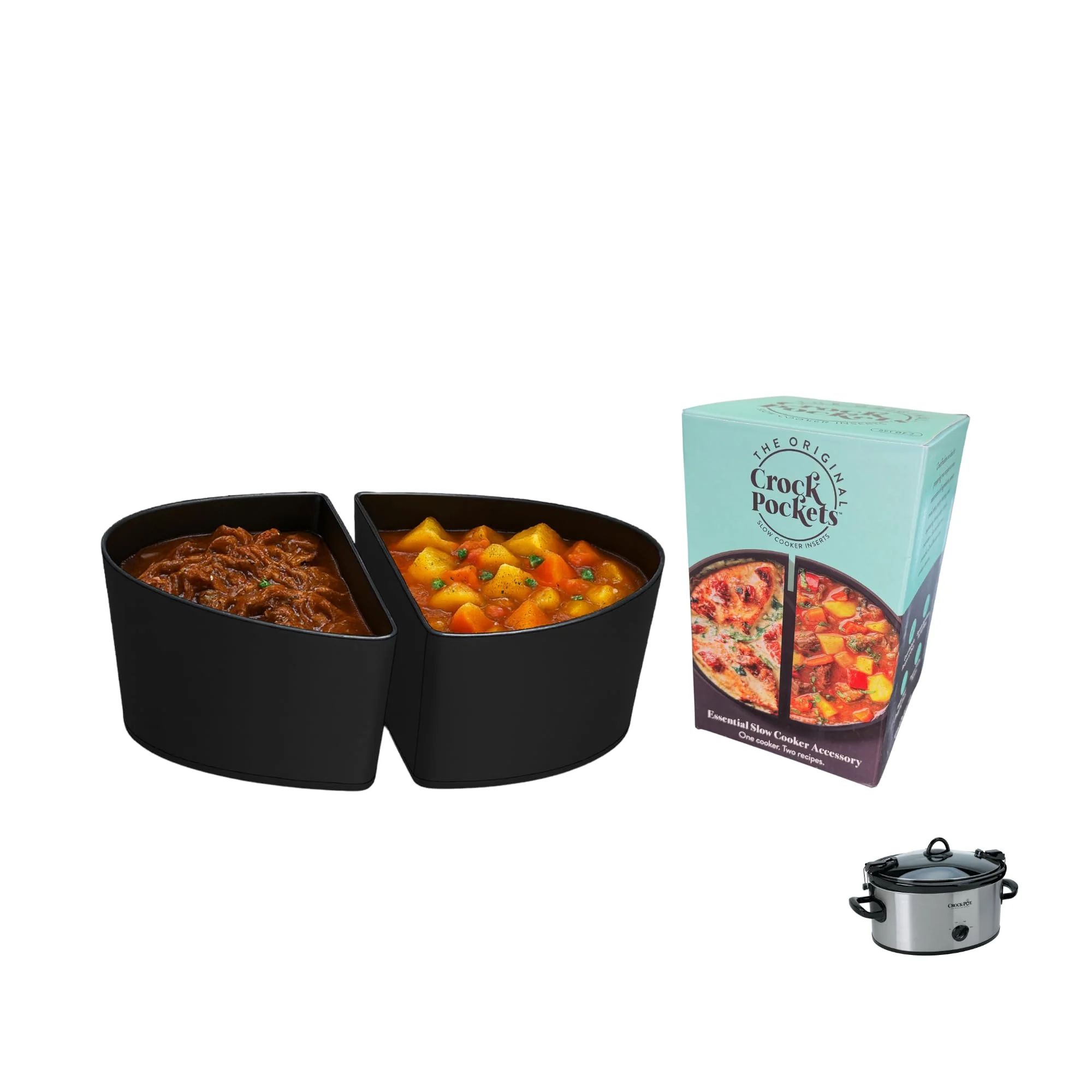 CrockPockets® Reusable Silicone Dividers for Your 6Qt Slow Cooker